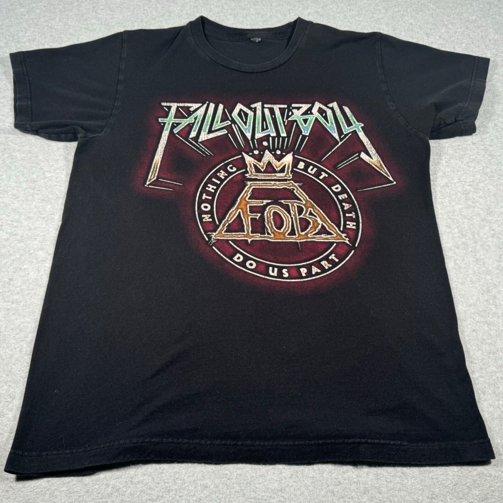 Fall‎ Out Boy Shirt Adult Medium Black Rock Band Music Nothing But Death Mens
